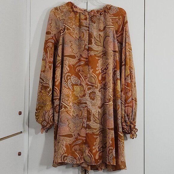 House of Harlow 1960 Dress Size M Tasseled Paisley Floral Mini - Picture 6 of 6
